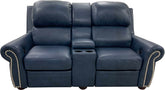 Towne - Loveseat w/Console with Power RA/LA Incliners - Rivonia Deep Blue